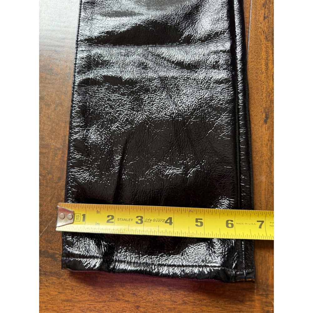 Gap Vintage Slim High Rise Patent Faux Leather Pants Black 26/2R NEW - Picture 7 of 10